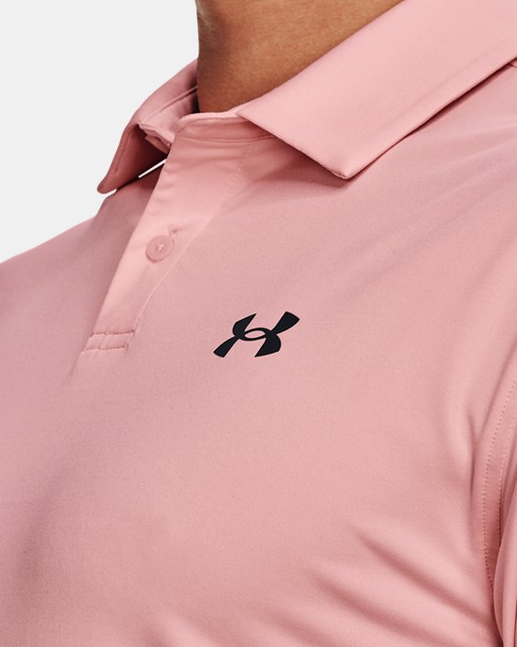 Men's UA Tee To Green Polo in Pink image number 3